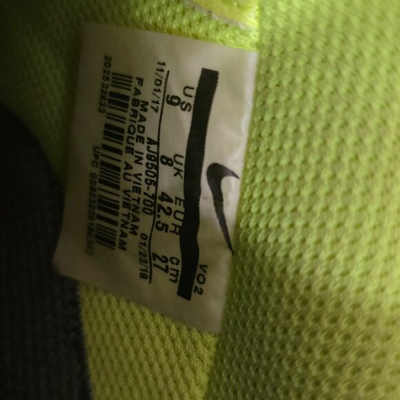 Nike Air Force 1 '07 LV8 UV Volt size 9 Mens - Picture 8 of 16